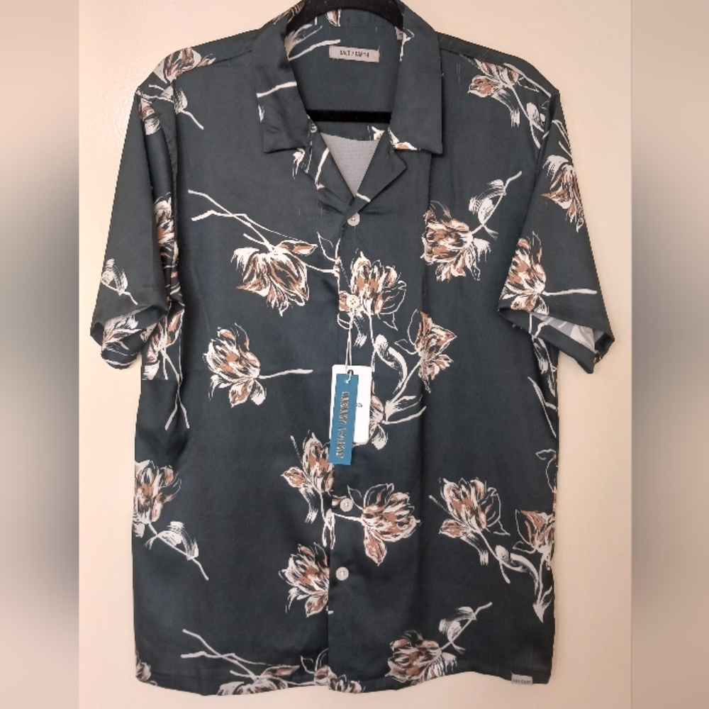 Dark Floral Men's Casual Shirt